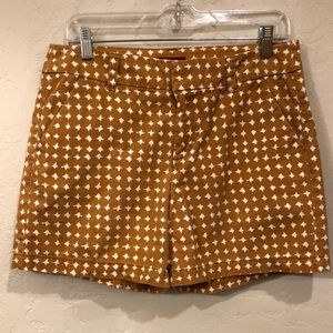 Merona Mustard Patterned Shorts